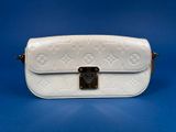 louis vuitton white monograme leather cross body bag