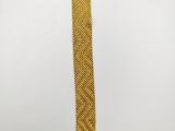 a gold bracelet with a clasp on a white background