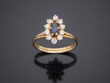 a sapphire and diamond cluster ring
