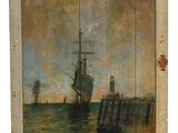 an image of a painting of a ship in the water