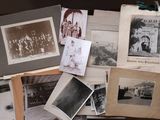 many old photos of people on the table together