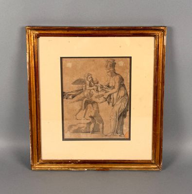 une vieille photo représentant un homme et une femme dans une pièce