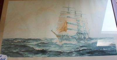 une image d'un tableau représentant un bateau dans l'eau