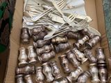 a box full of silverware and forks and spoons