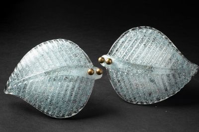 BAROVIER ET TOSO Attribué à Paire d'appliques à montants en …