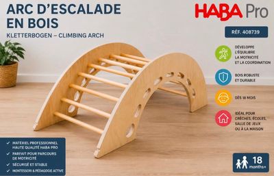une photo d'un lit en bois surmonté d'une échelle