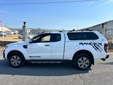 a picture of a white pick up truck parked on the side of the road