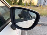 a side view mirror of a car with a dog in it