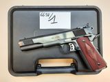 the gun is in the case with the tag on it