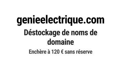Nom de domaine genieelectrique.