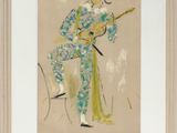 une image représentant un tableau d'une femme avec une guitare