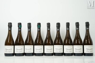 six bouteilles de vin sont alignées sur une table