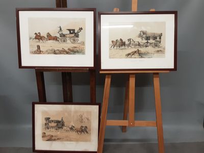 ADAM Victor, d'après. "MALLEPOSTE A CINQ CHEVAUX", "MESSAGER…