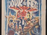 an old movie poster of a man on a boat in the ocean