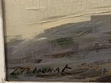an image of a painting of a man riding a horse on a beach