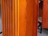 an image of a desk made out of wood and metal