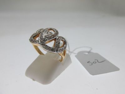 bague monture or 750°/°° ajourée et sertie de pierres, bos… - Photo 1