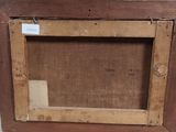 an old picture of a picture frame with a tag on it