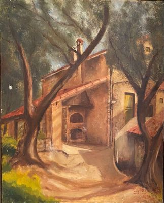 Eugène POLLUS (1919-1977) Le Four, ferme Renoir (Bernheim)