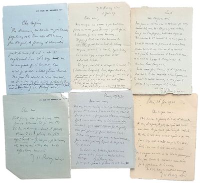 six lettres manuscrites datant de la Première Guerre mondiale, dont une lettre datant de la Première Guerre mondiale
