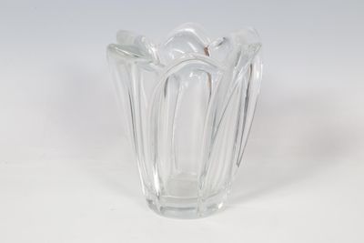Vase en verre moulé ART VANNES Haut: 19 cm