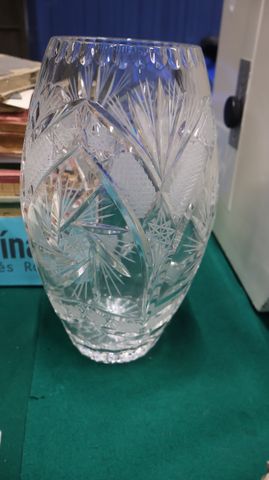 Vase en cristal de bohème. H 31.5