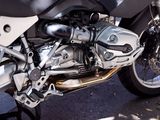 a motorcycle parked on the side of the road