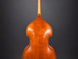 an old violin with a wooden back and a long neck