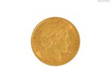 l'image d'une pièce d'or sur laquelle figure une tête de femme
