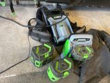 the tools are sitting on the floor in the garage