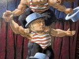 a painting of a group of children balancing on top of each other