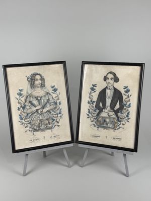 VAYRON. "Le marié (El novio)" et "La mariée (La novia)".