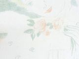 a drawing of a woman with flowers on her head