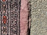 a close up of a rug on the ground