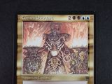 a picture of a card that has a picture of a demon on it