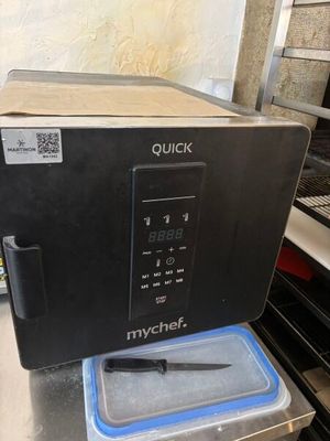 a microwave that is sitting on top of a counter