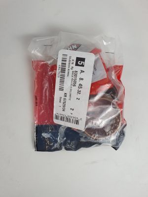 a bag of red, white, and blue items on a table