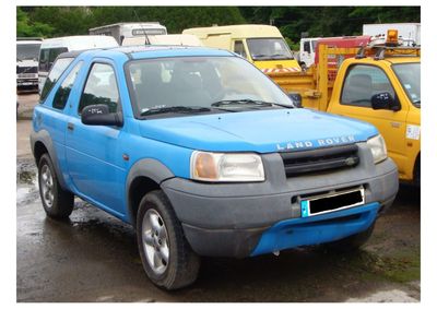 a picture of a blue suv parked in a parking lot