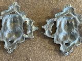 pair of antique cast iron door knockets
