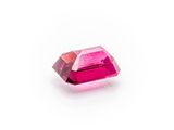 a pink tourmaline gems on a white background