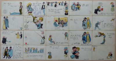 une photo d'une photo des dessins d'un enfant