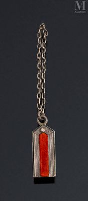 sterling silver and coral pendant on a silver chain