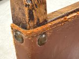 a close up of a piece of luggage on the ground
