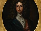 un tableau représentant un homme aux cheveux longs, vêtu d'une chemise blanche