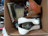 a cardboard box with a shoe inside of it