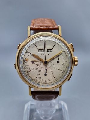 EDOX. Montre d'homme. Boîtier en or 18k (750 mm).
