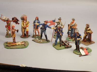Figurines d'artistes - Far-West - 54 mm, Indiens, cow-boys e…