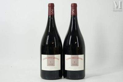 deux bouteilles de vin rouge posées l'une à côté de l'autre sur une surface blanche