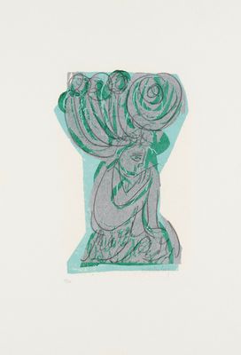 an image of a drawing of a vase with flowers in it