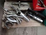 a lot of tools that are sitting on a pallet